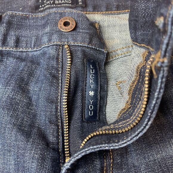 Lucky Brand LA 221 Original Straight Jeans Men's Size 36 x 32 Dark Wash #30 - Picture 3 of 7